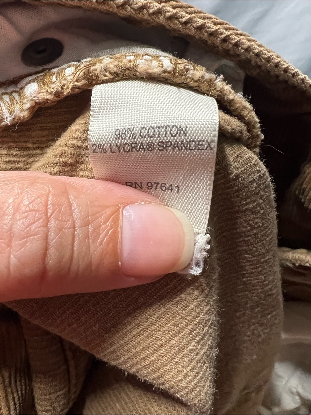 J. Jill Corduroy Pants in Warm Brown - Picture 8 of 8